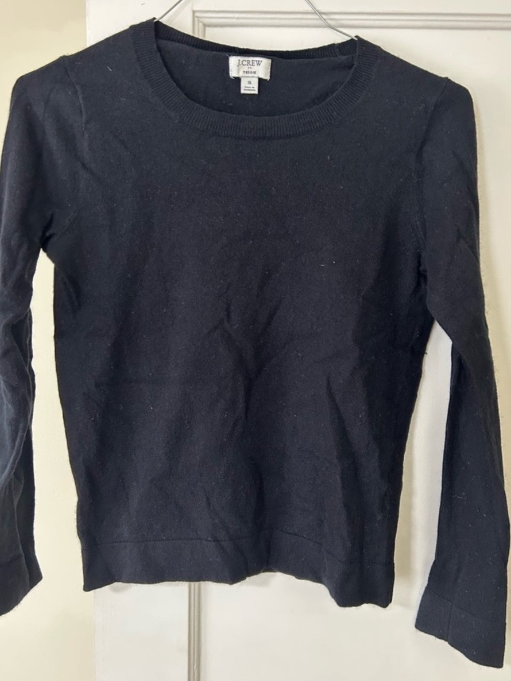 J. Crew Women's Black Crewneck Sweater